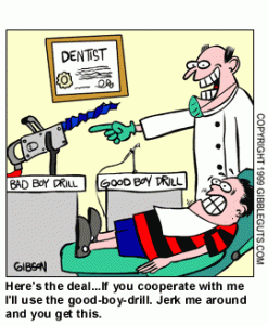 a funny cartoon about visiting a dentist